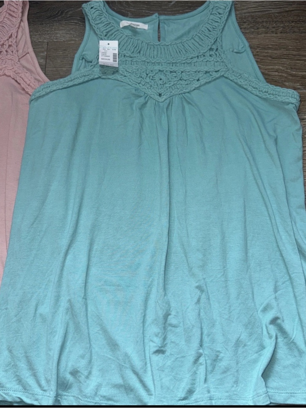 Maurice’s Size Medium Summer Flowy Tank Top Lot Pink & Turquoise - Picture 2 of 5